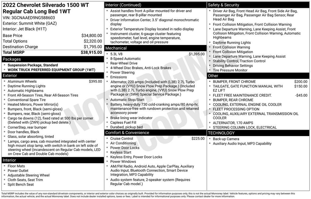 Used 2022 Chevrolet Silverado 1500 W/T RWD image 50