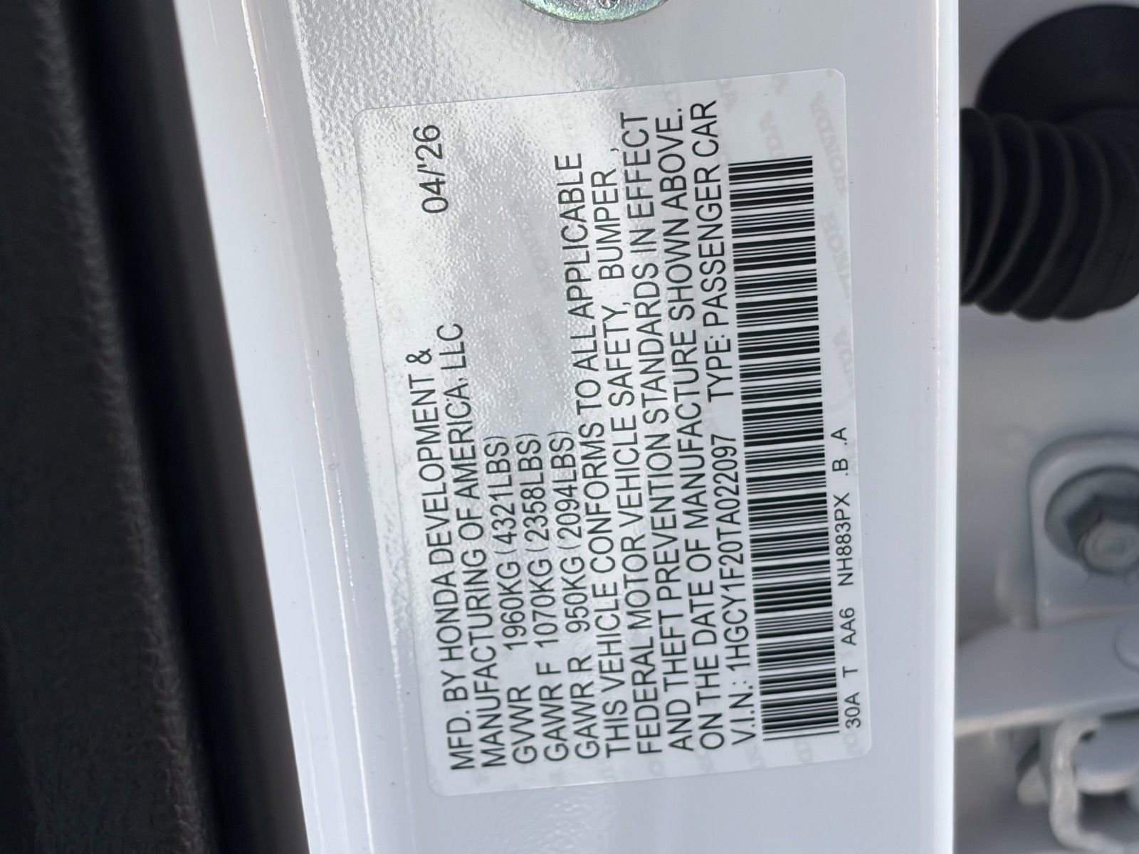 New 2026 Honda Accord LX image 24