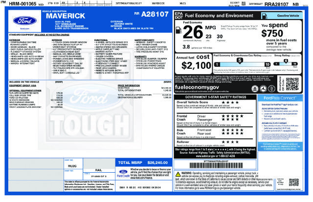 Used 2024 Ford Maverick XL FWD image 5