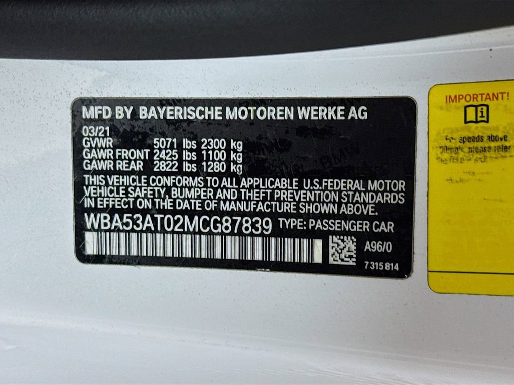 Used 2021 BMW M440i Convertible w/ Premium Package image 39