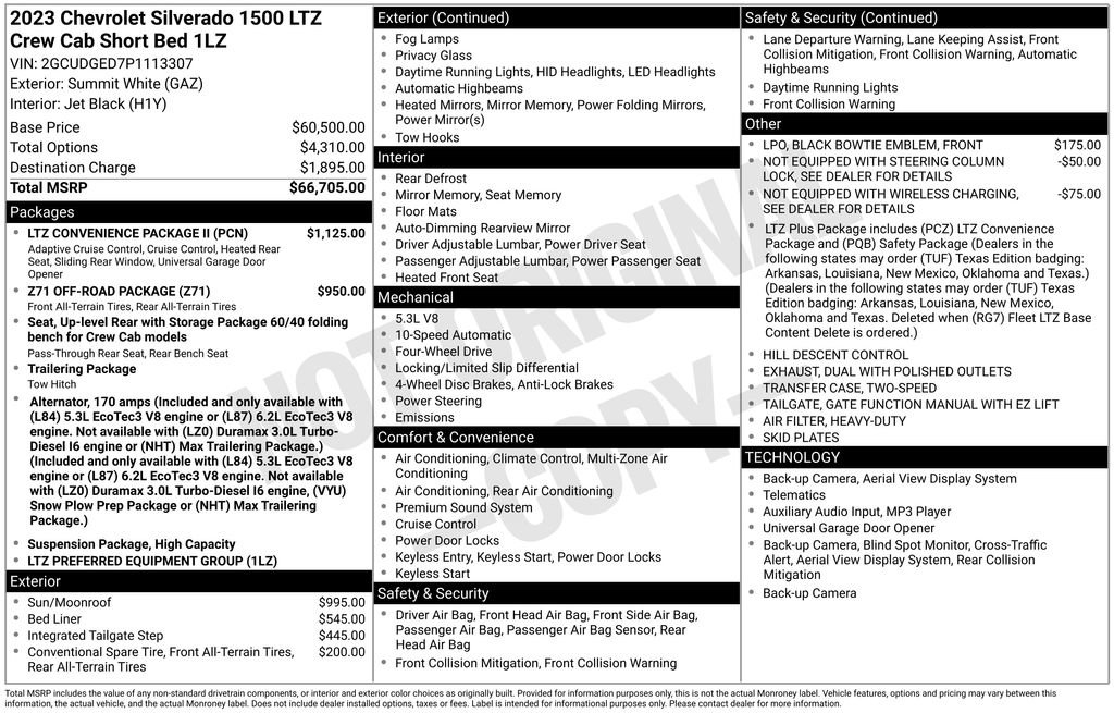 Used 2023 Chevrolet Silverado 1500 LTZ w/ LTZ Convenience Package II image 2