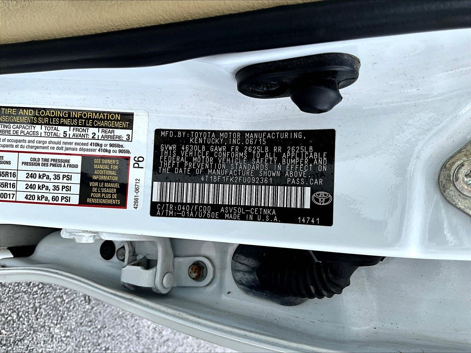 Used 2015 Toyota Camry LE FWD image 4