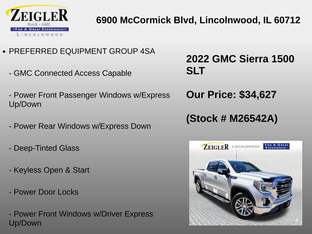 Certified 2022 GMC Sierra 1500 SLT w/ SLT Premium Package AWD/4WD image 6