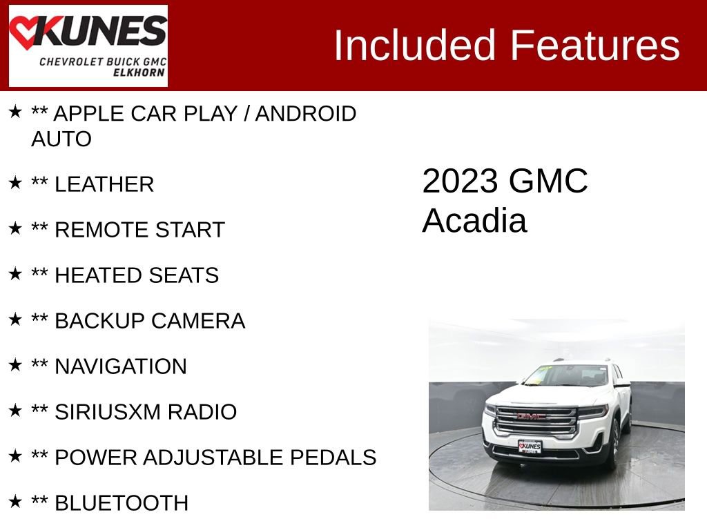 Used 2023 GMC Acadia SLT image 2