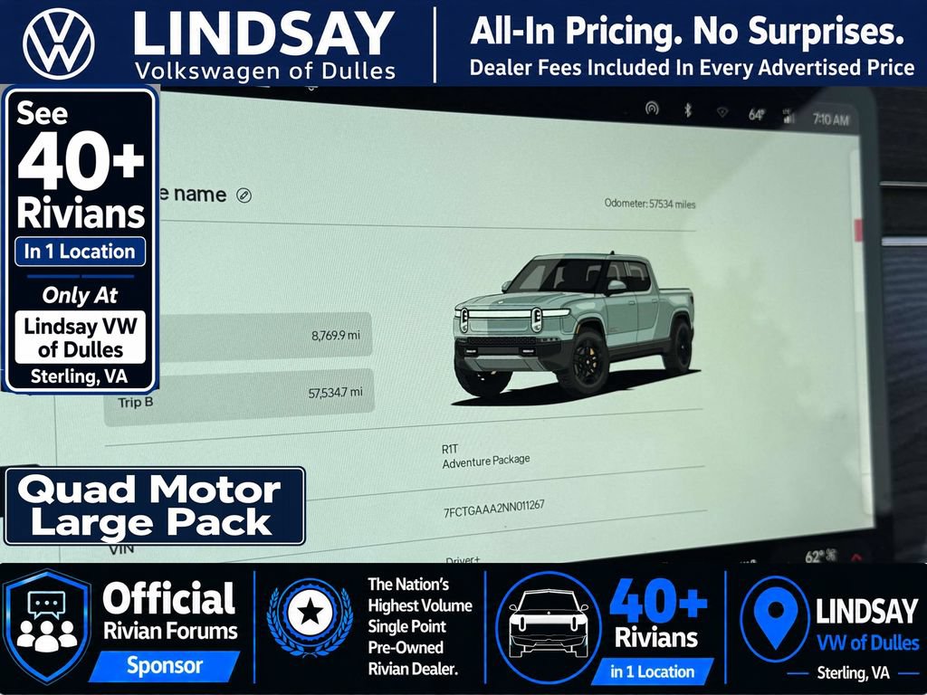 Used 2022 Rivian R1T Adventure AWD/4WD image 22