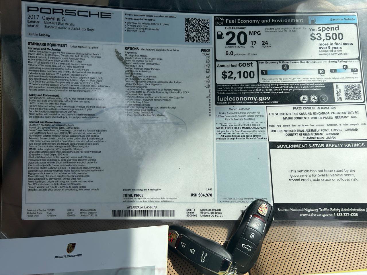 Used 2017 Porsche Cayenne S w/ Premium Plus Package AWD/4WD image 39