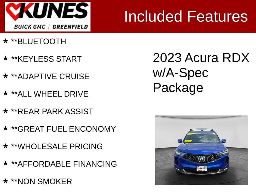 Used 2023 Acura RDX w/ Advance Package AWD/4WD image 3