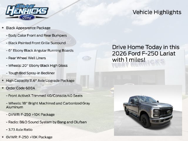 New 2026 Ford F250 Lariat w/ Black Appearance Package AWD/4WD image 4
