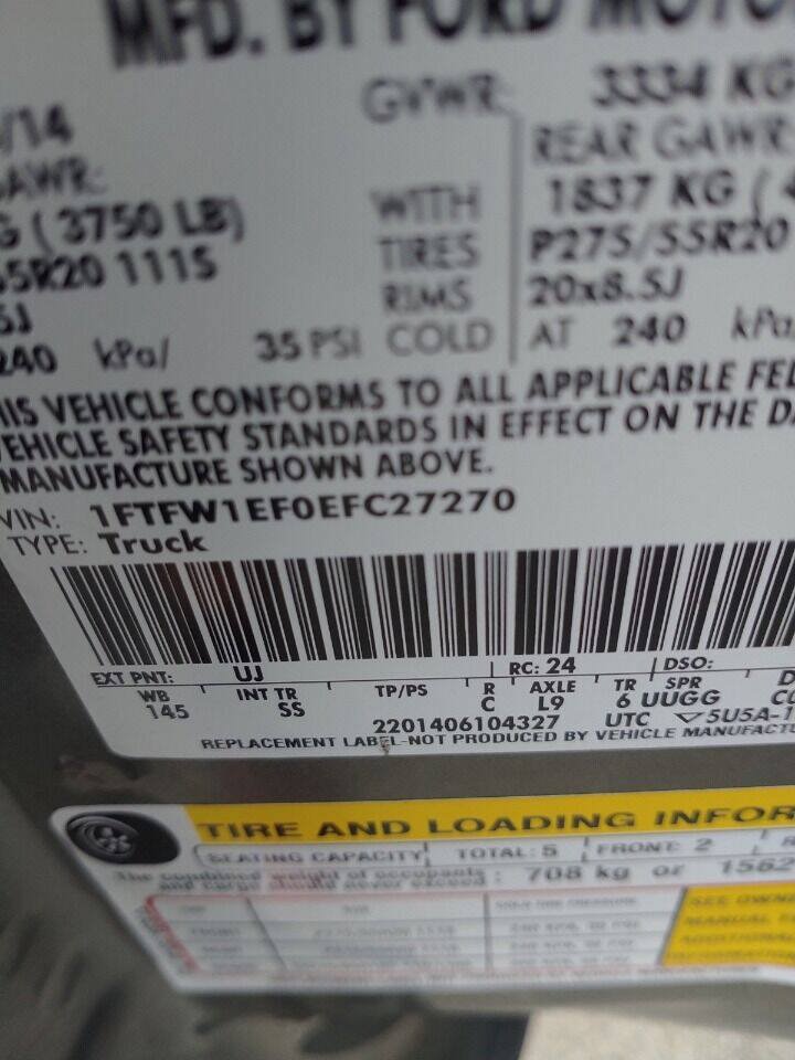 Used 2014 Ford F150 STX w/ Equipment Group 201A Mid AWD/4WD image 8
