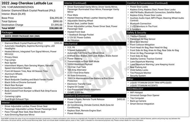 Used 2022 Jeep Cherokee Latitude Lux image 5