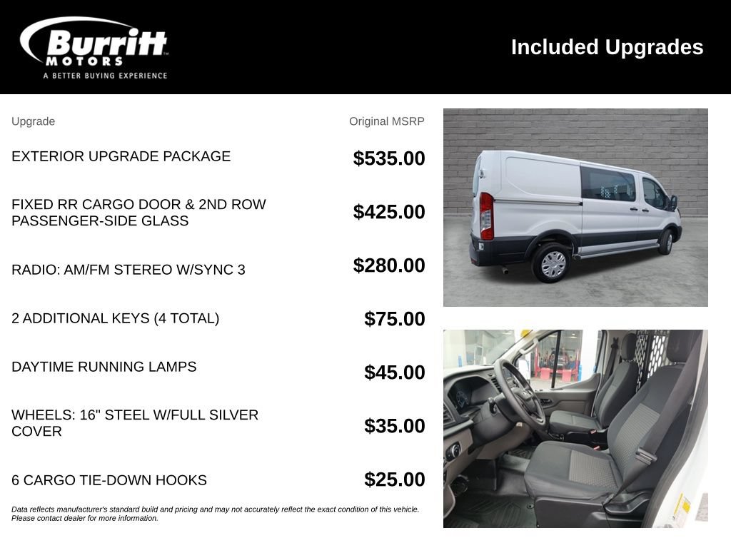 Used 2025 Ford Transit 250 Low Roof w/ Exterior Upgrade Package RWD image 3