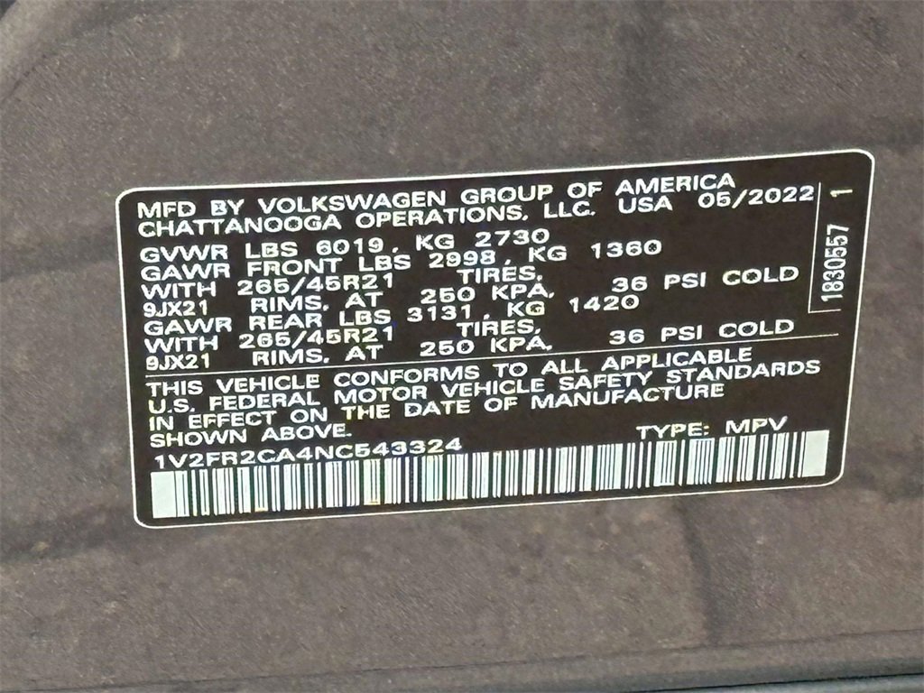 Used 2022 Volkswagen Atlas SEL Premium image 34