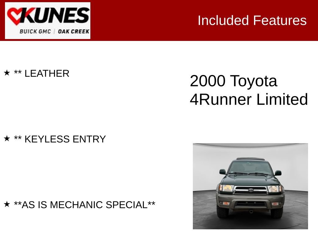 Used 2000 Toyota 4Runner Limited AWD/4WD image 2