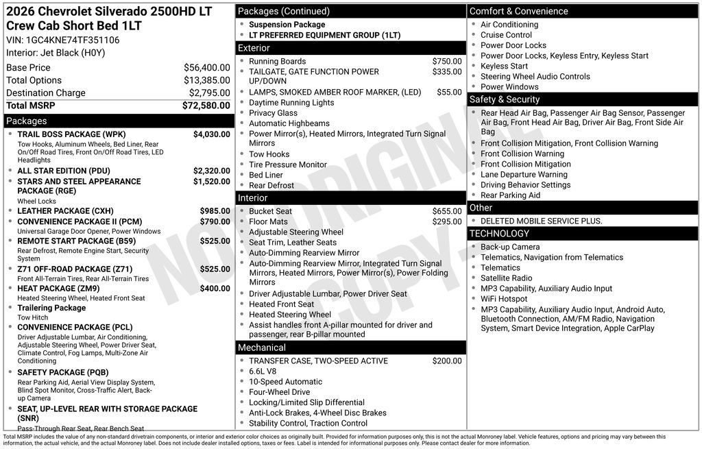 New 2026 Chevrolet Silverado 2500 LT w/ Trail Boss Package AWD/4WD image 11