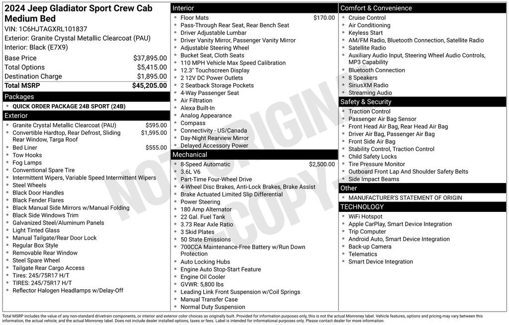 Used 2024 Jeep Gladiator Sport image 4