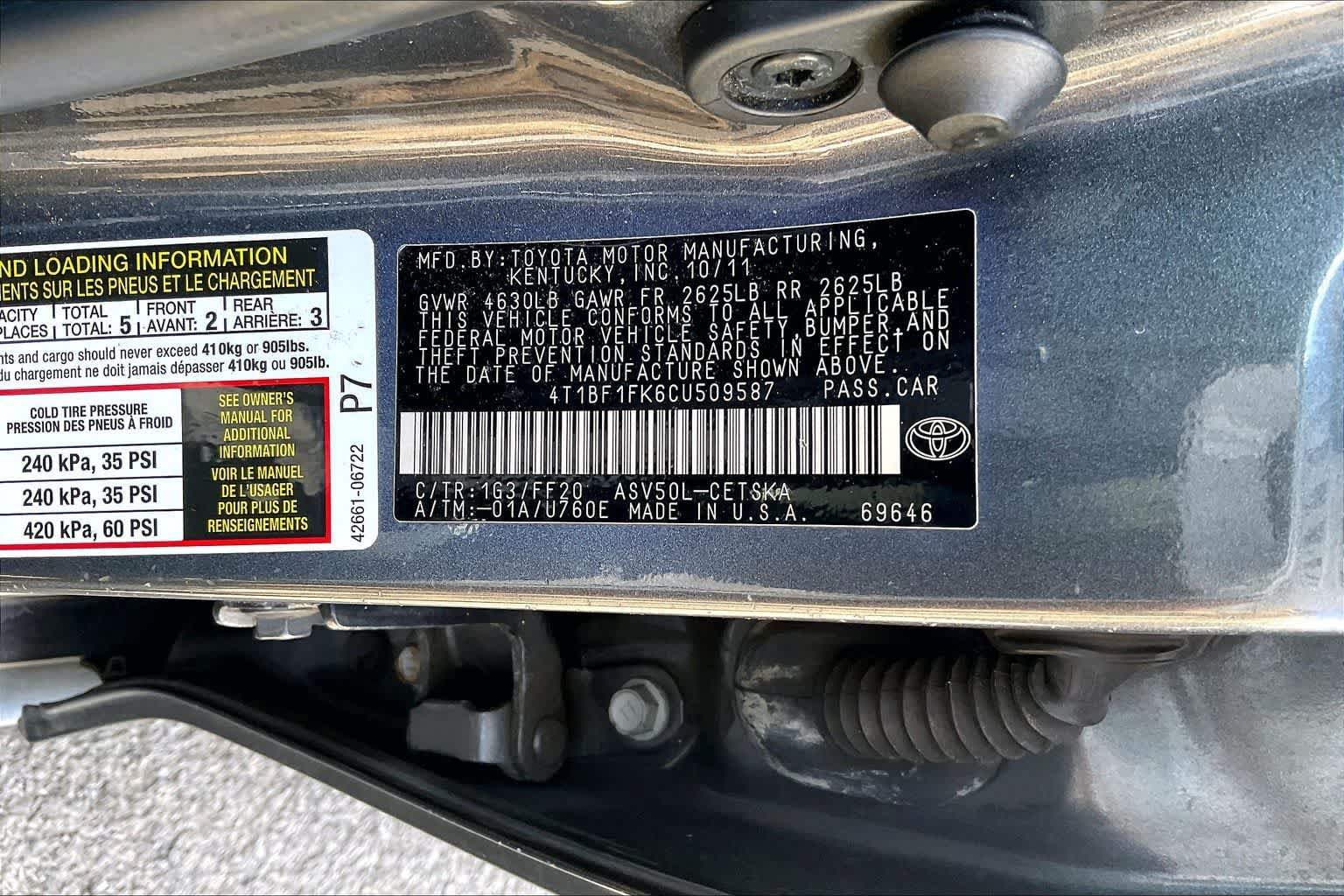 Used 2012 Toyota Camry SE FWD image 20