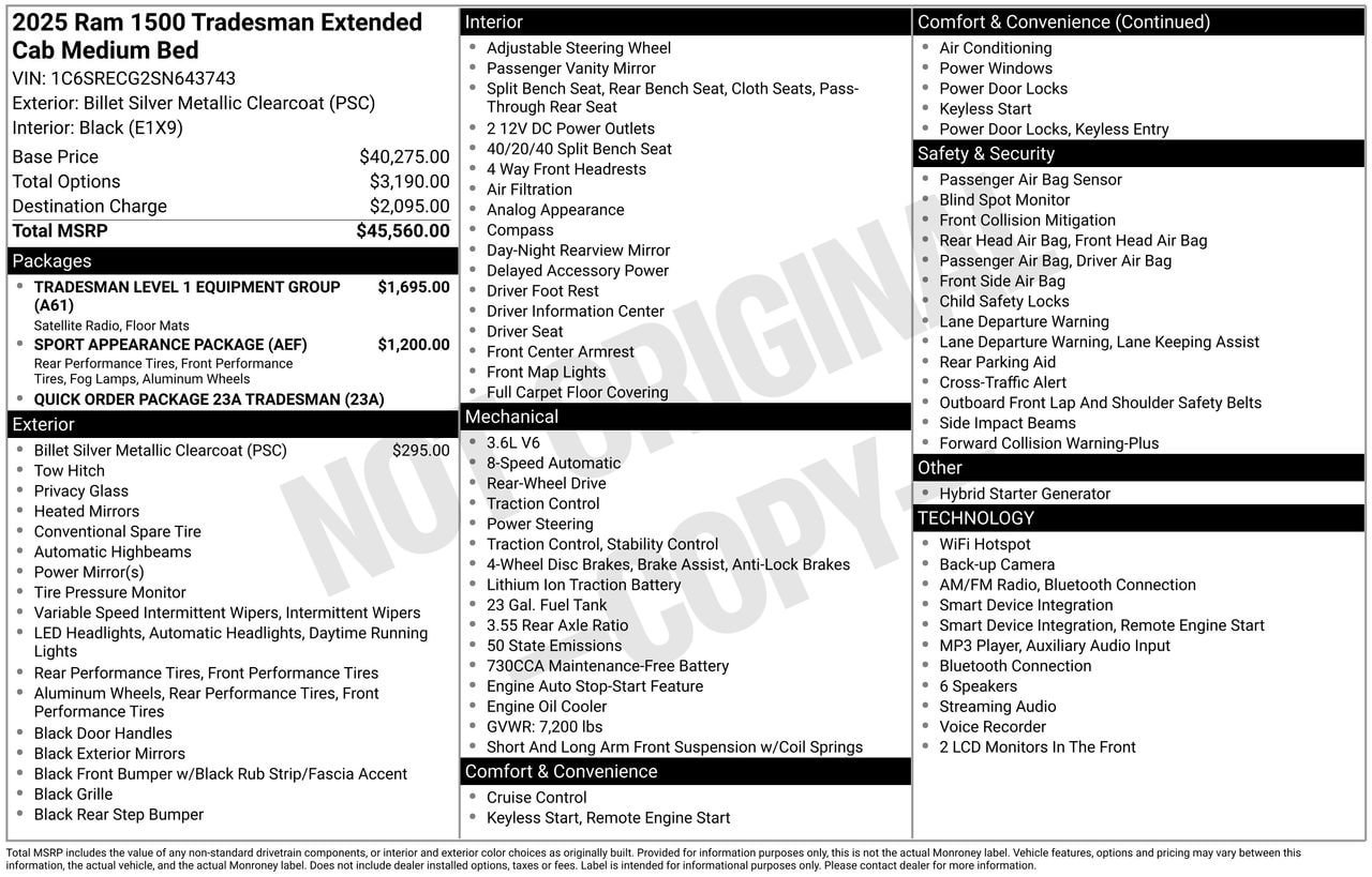 Used 2025 RAM 1500 Tradesman RWD image 30