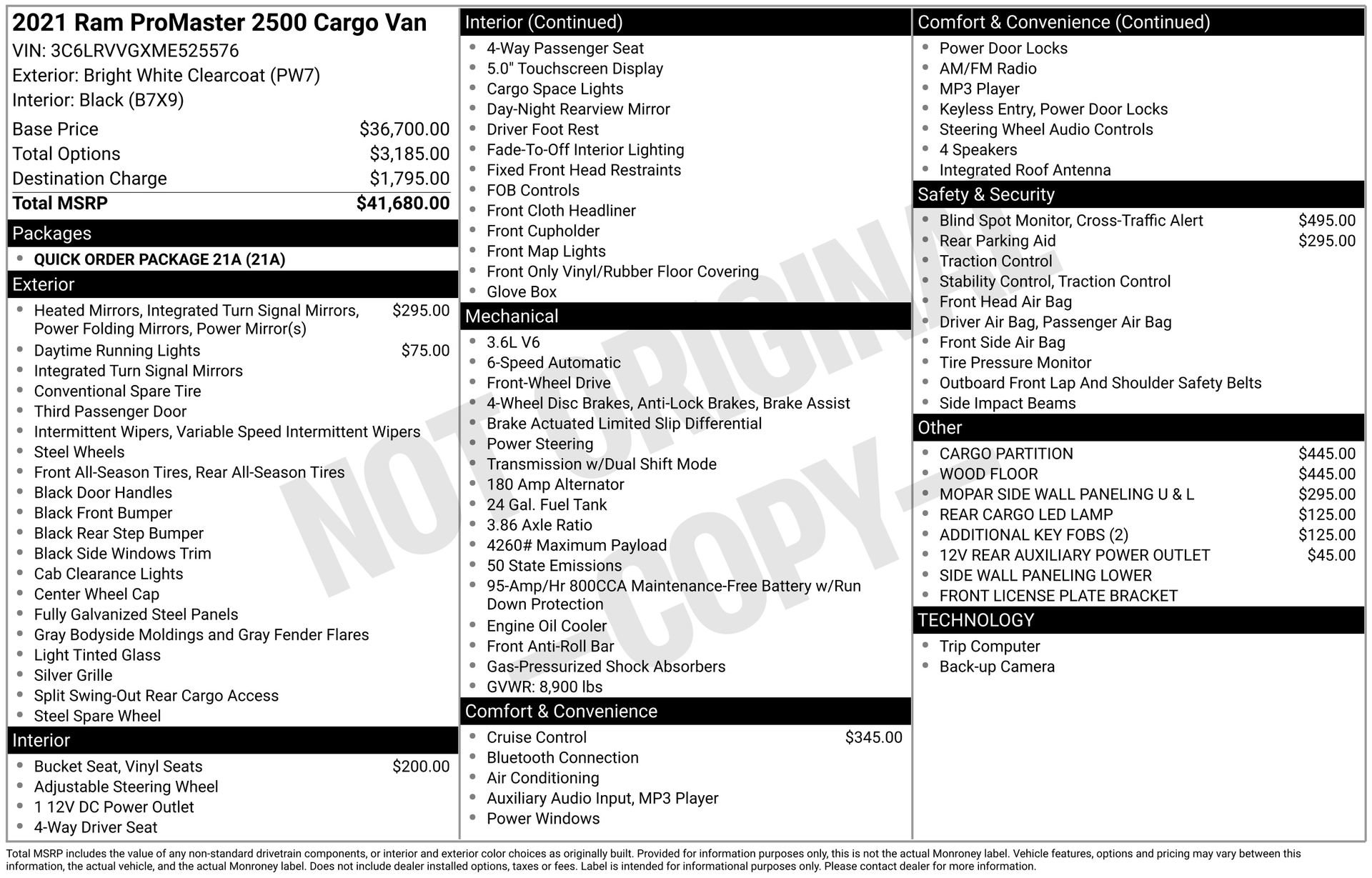 Used 2021 RAM ProMaster 2500 image 33