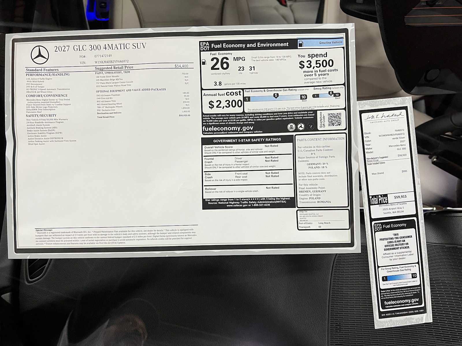 New 2027 Mercedes-Benz GLC 300 4MATIC image 45