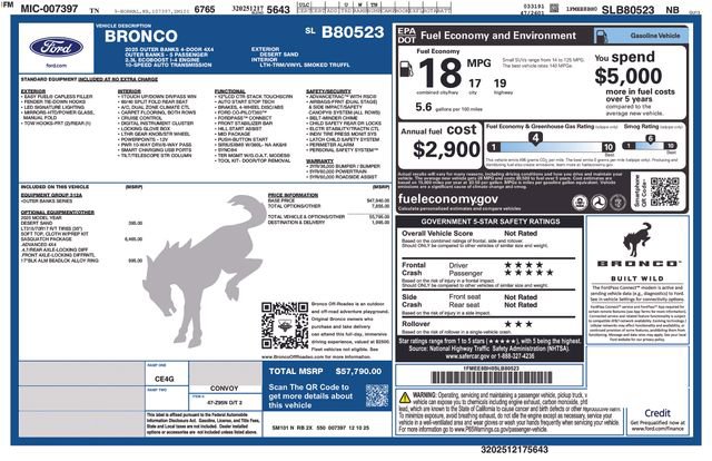 New 2025 Ford Bronco Outer Banks w/ Sasquatch Package image 5