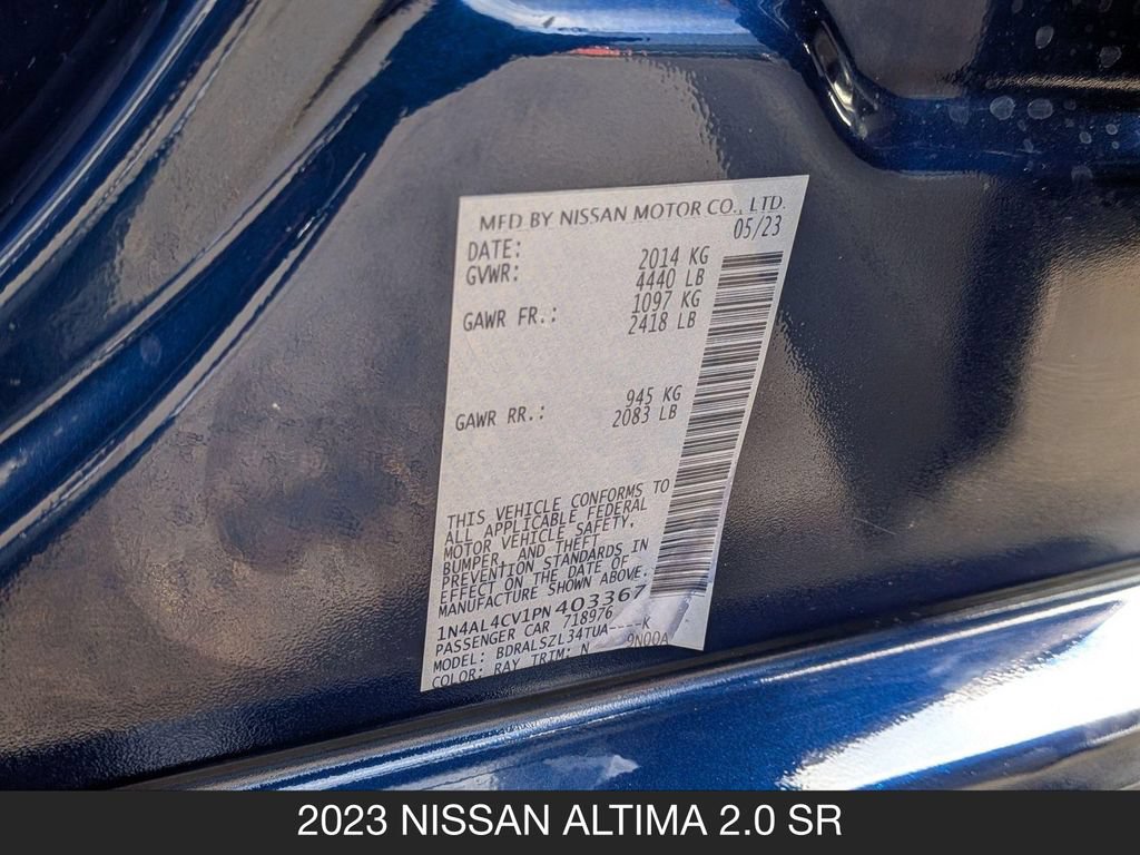 Certified 2023 Nissan Altima 2.0 SR FWD image 26