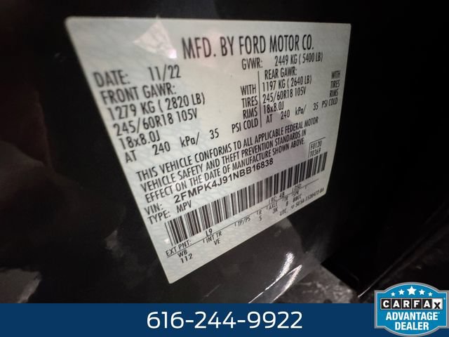 Used 2022 Ford Edge SEL w/ Convenience Package AWD/4WD image 13