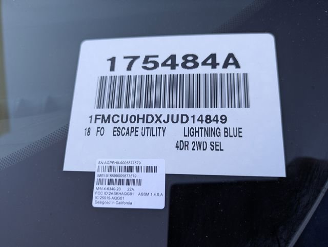 Used 2018 Ford Escape SEL w/ SEL Sport Appearance Package image 35