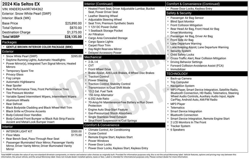 Used 2024 Kia Seltos EX FWD image 5