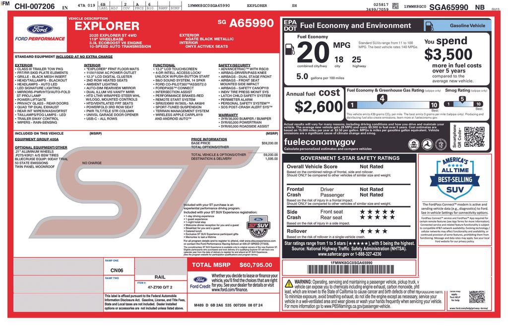 Used 2025 Ford Explorer ST image 67