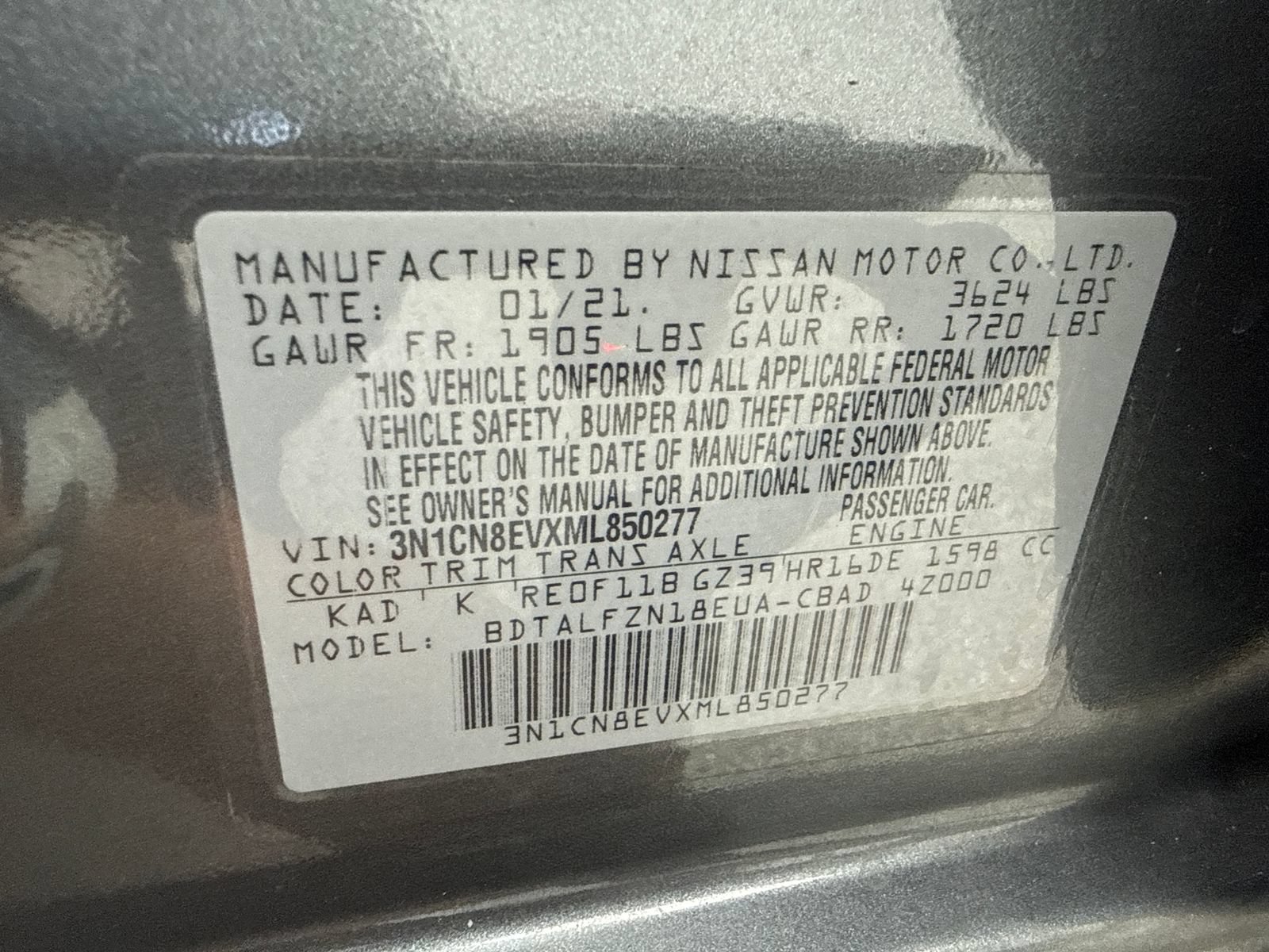 Used 2021 Nissan Versa SV FWD image 50