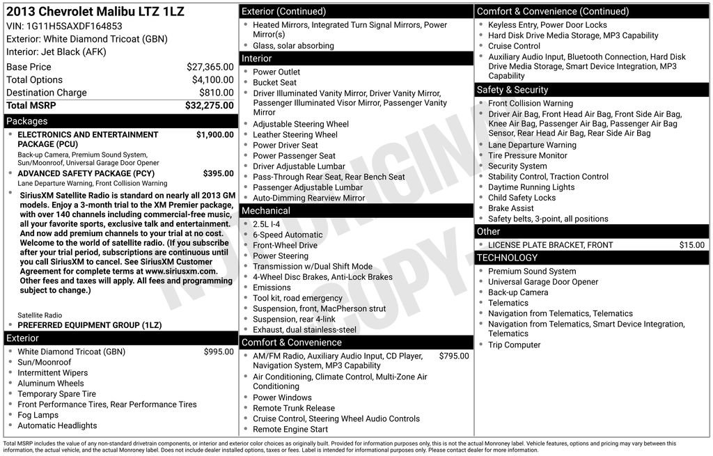 Used 2013 Chevrolet Malibu LTZ image 35