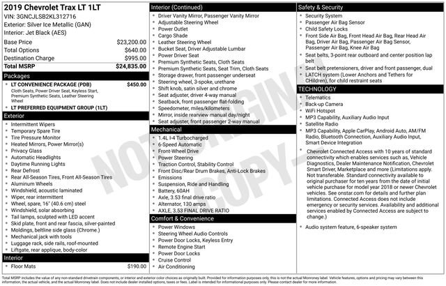 Used 2019 Chevrolet Trax LT w/ LT Convenience Package FWD video 1
