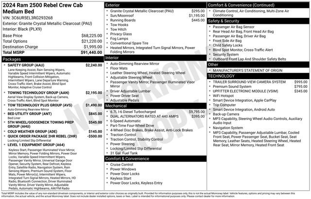Used 2024 RAM 2500 Rebel w/ Safety Group AWD/4WD image 2