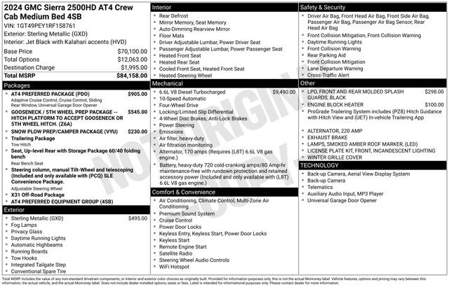 Used 2024 GMC Sierra 2500 AT4 w/ AT4 Preferred Package image 5