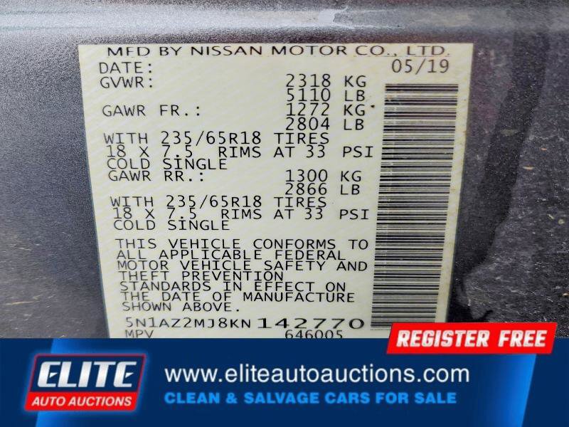 Used 2019 Nissan Murano S image 26