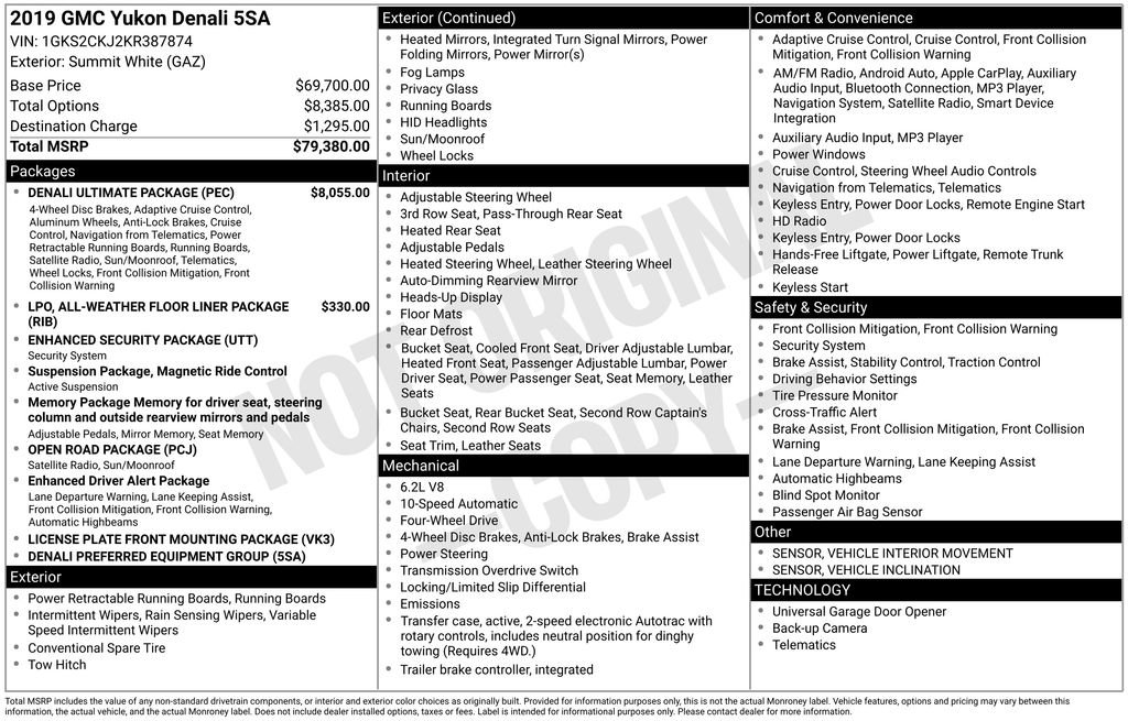 Used 2019 GMC Yukon Denali w/ Denali Ultimate Package image 6