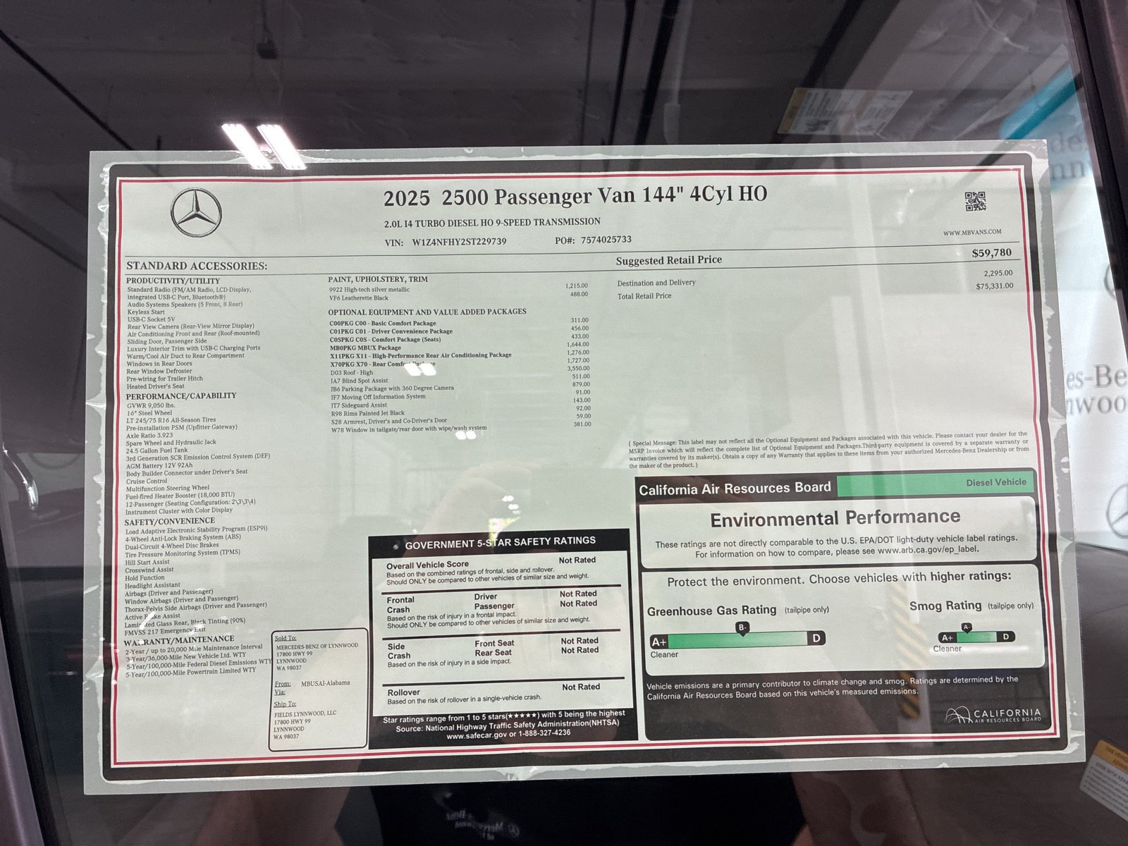 New 2025 Mercedes-Benz Sprinter 2500 image 21