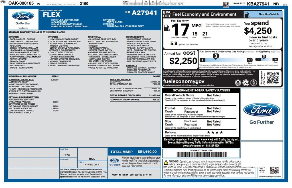 Used 2019 Ford Flex Limited w/ Equipment Group 303A image 3