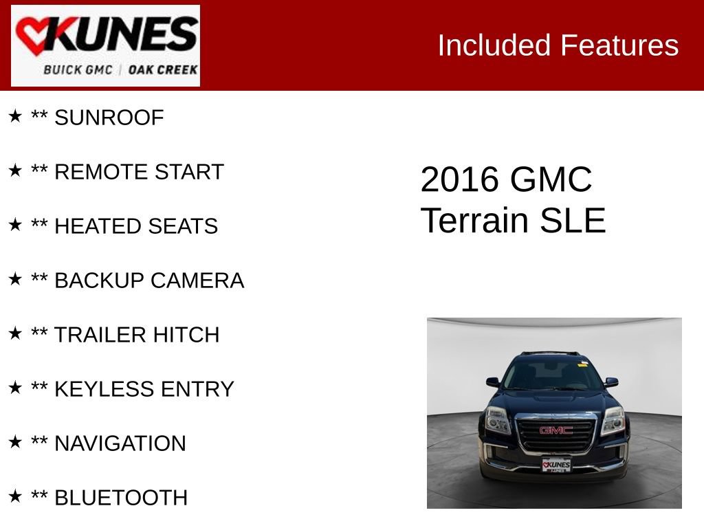 Used 2016 GMC Terrain SLE w/ Convenience Package AWD/4WD image 2