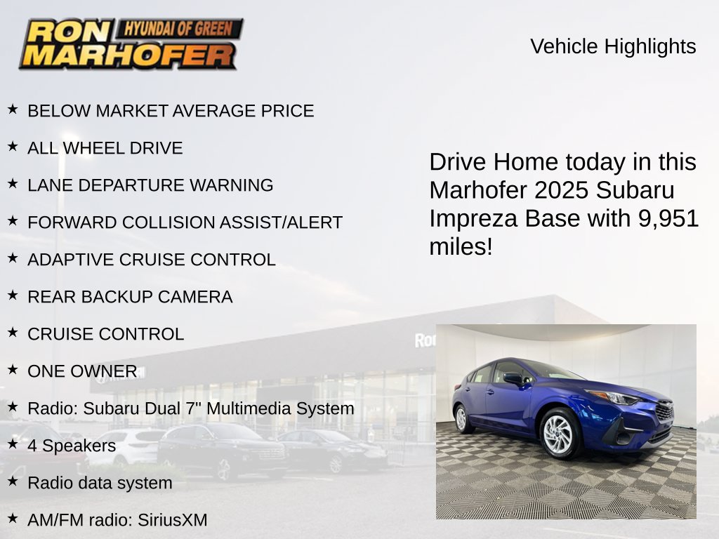 Used 2025 Subaru Impreza 2.0i AWD/4WD image 15