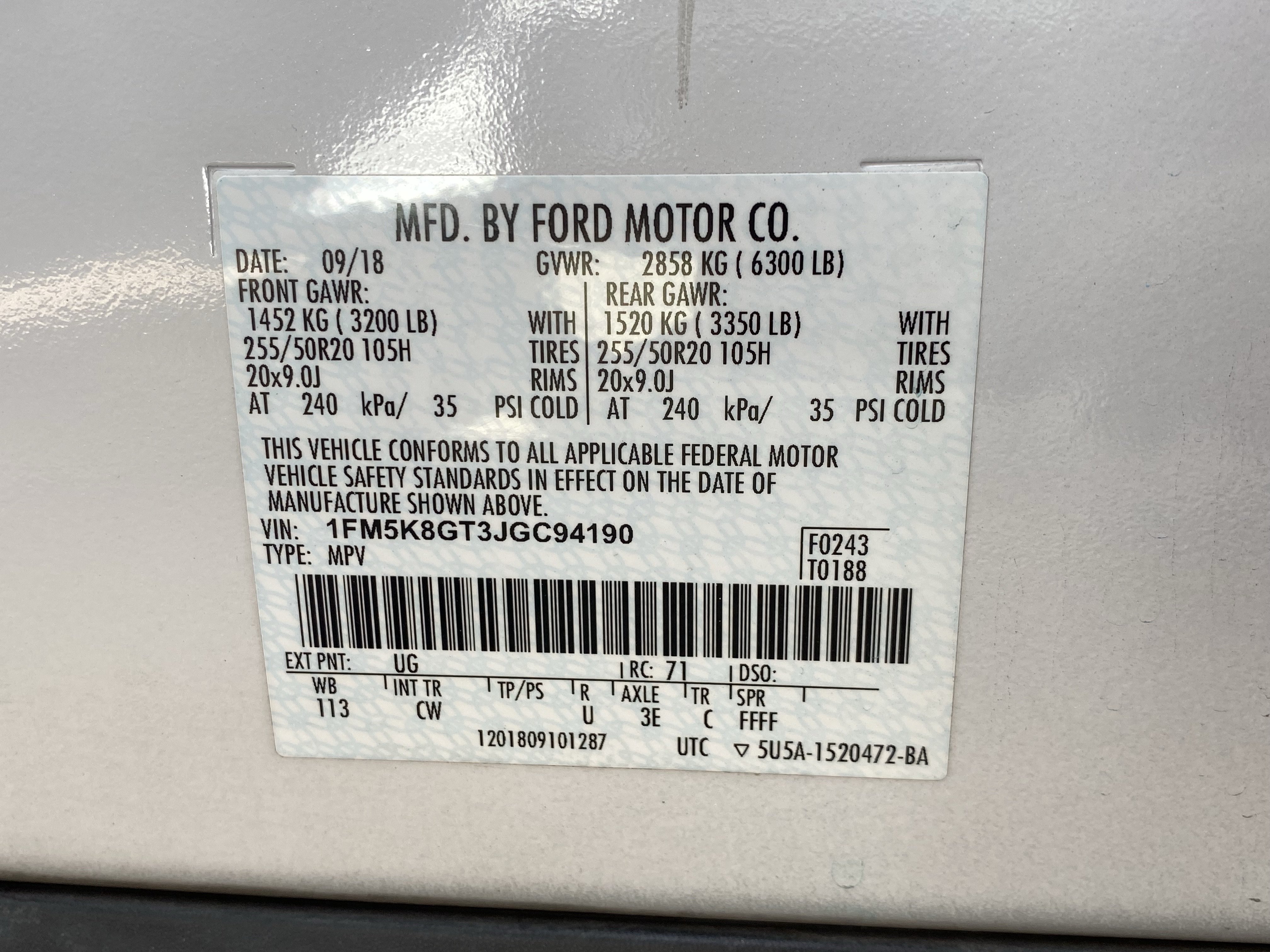 Used 2018 Ford Explorer Sport w/ Equipment Group 401A AWD/4WD image 10