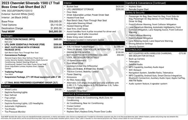 Certified 2023 Chevrolet Silverado 1500 LT Trail Boss w/ Protection Package AWD/4WD image 39