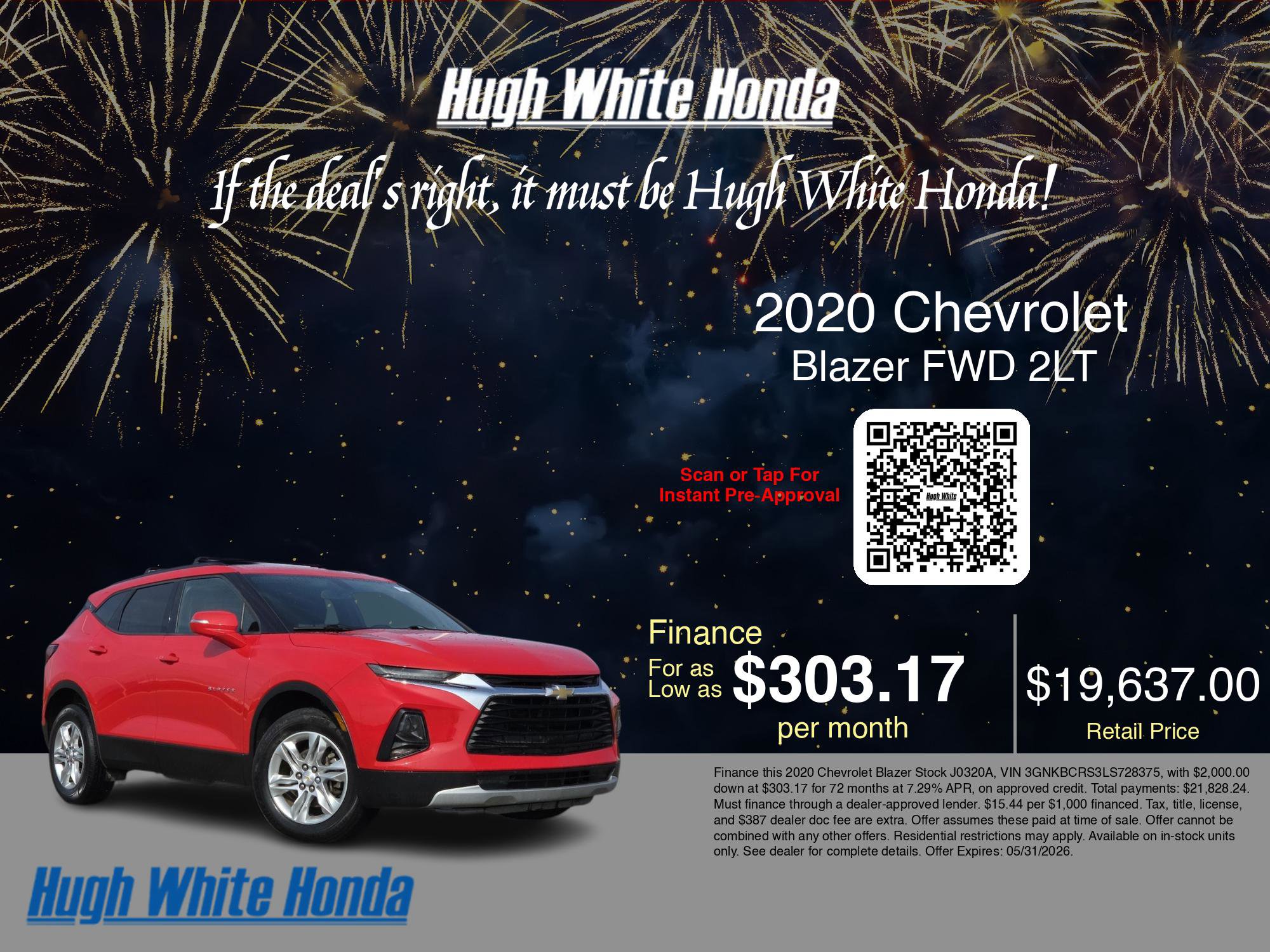 Used 2020 Chevrolet Blazer LT FWD image 3