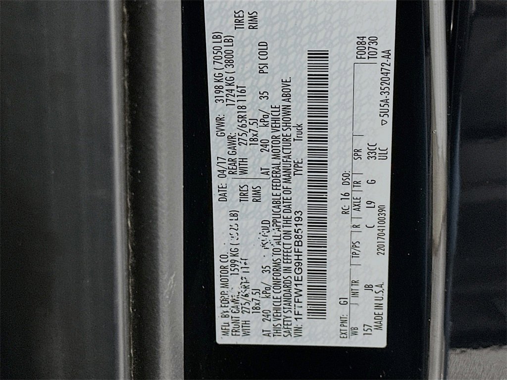 Used 2017 Ford F150 XLT w/ Equipment Group 302A Luxury image 30