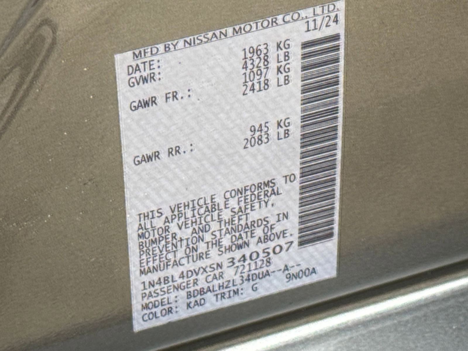 Used 2025 Nissan Altima 2.5 SV FWD image 30