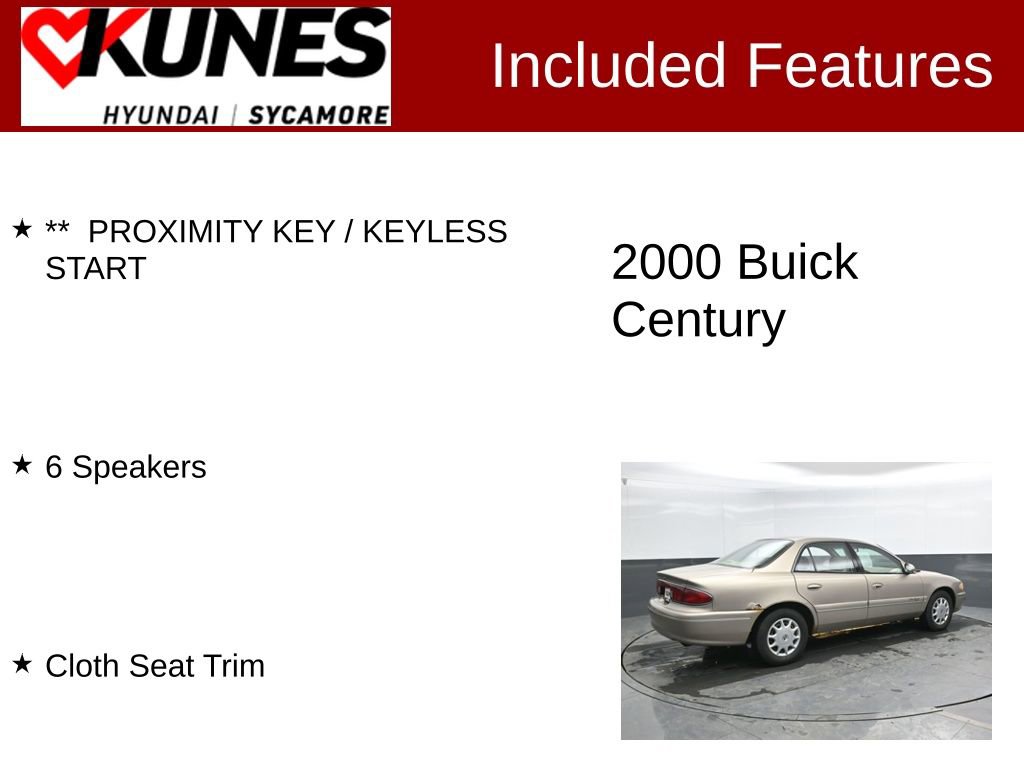Used 2000 Buick Century Custom w/ Premium Opt Pkg image 2