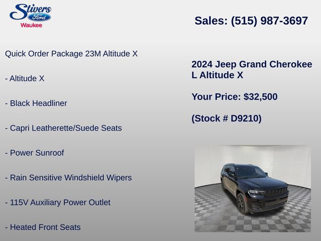 Used 2024 Jeep Grand Cherokee L Altitude AWD/4WD image 8