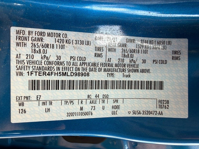 Used 2021 Ford Ranger XL w/ FX4 Off-Road Package AWD/4WD image 14