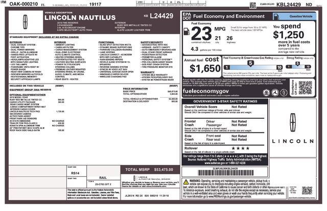 Used 2019 Lincoln Nautilus Reserve image 35