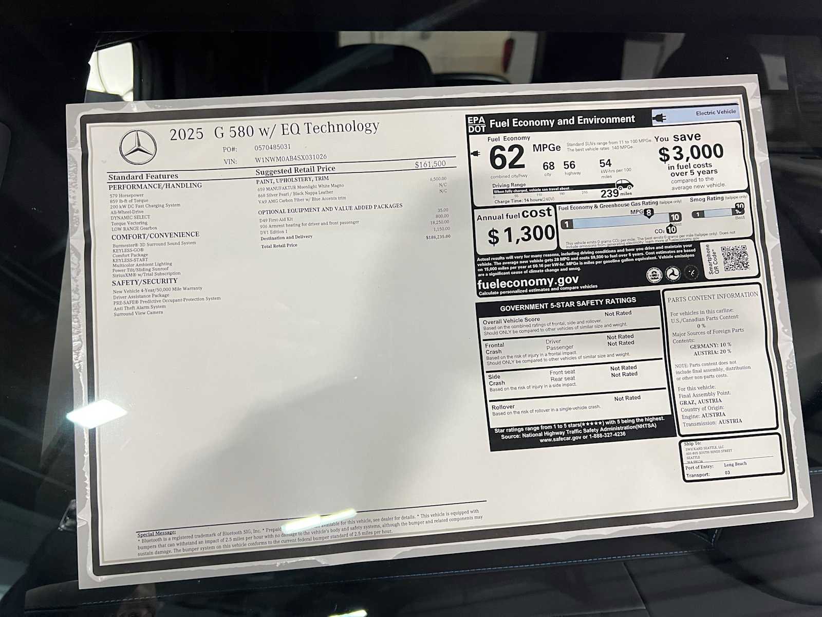 New 2025 Mercedes-Benz G 580 w/ EQ Technology image 38